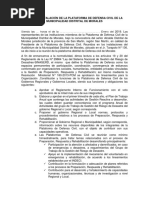 Acta de Instalación de La Plataforma de Defensa Civil de La Municipalidad Distrital de Morales