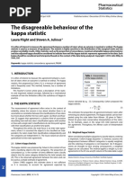 The Disagreeable Behaviour of The Kappa Statistic: Laura Flight and Steven A. Julious