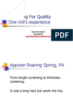 Screening For Quality One Mill's Experience: Gary Parobeck Acrowood