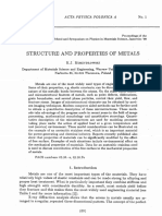 Structure and Properties of Metals: Acta Physica Polonica A