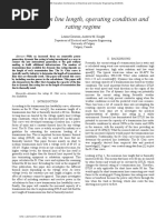 Transmission Line Length, Operating Condition and Rating Regime