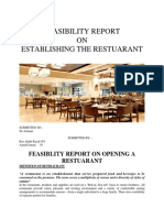 Feasibility Report ON Establishing The Restuarant