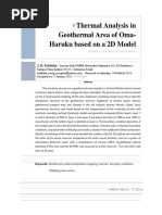 Thermal Analysis in Geothermal Area of Oma-Haruku Based On A 2D Model