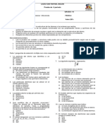 Prueba de Periodo Grado 10 Quimica