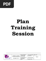 Plan Training Session