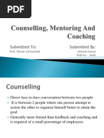 Counselling, Mentoring and Coaching