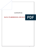 Data Warehouse and Data Mining: Lab Manual