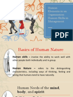 Human Elements in An Organization - Philo