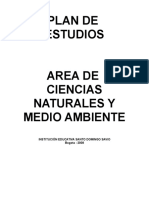 Plan de Estudio Ciencias Naturales y Medio Ambiente