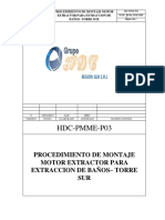 Procedimiento de Montaje Motor Extractor para Extraccion de Baños