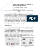 Etude Et Dimensionnement D'Une Installation Solaire de Production D'Hydrogene