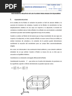 Movimiento Relativo de Los Fluidos para Masas en Equilibrio: Sesión de Aprendizaje #8