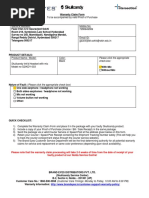 Warranty Claim Form