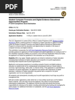 Student Computer Forensics and Digital Evidence Educational Opportunities Program