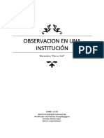 Observación en Una Institución