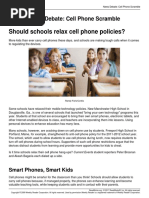 Should Schools Relax Cell Phone Policies?