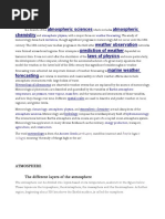 Atmospheric Sciences Atmospheric Chemistry Weather Observation Prediction of Weather Laws of Physics Marine Weather Forecasting