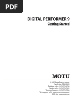 Digital Performer Getting Started PDF