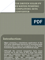 BLDC Motor Driven Solar PV Array Fed Water Pumping