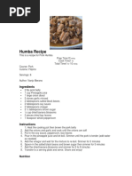 Humba Recipe