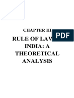 Rule of Law in India: A Theoretical Analysis