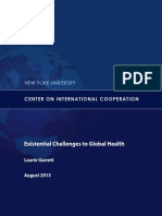 Existential Challenges To Global Health: New York University