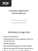 Computer Organization and Architecture: Central Processing Unit Computer Arithmetic