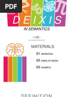 Deixis: in Semantics