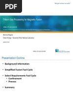 Tritium Gas Processing For Magnetic Fusion