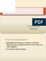 Braingate Technology: Presented By: Shalini L