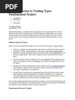 An Introduction To Trading Types Fundamental Traders