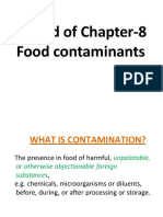 ... Contd Chapter 8 Contaminants