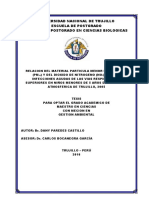 Relacion Del Material Particulado Menor de 10 Micras (Pm10) y Del Dioxido de Nitrogeno (No2) de Trujillo, 2005