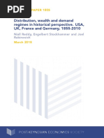Distribution, Wealth and Demand Regimes in Historical Perspective. USA, UK, France and Germany, 1855-2010