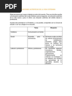 Situaciones Autenticas de La Vida Cotidiana