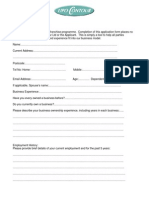 Franchise Application Form