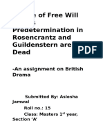 Theme of Free Will Versus Predetermination in Rosencrantz and Guildenstern Are Dead