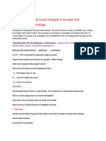 (A) Modernity and Social Changes in Europe and Emergence of Sociology