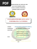 Contaminantes Del Agua, Agua Subterranea y Acuiferos