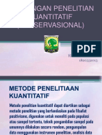 Rancangan Penelitian Kuantitatif (Obeservasional)