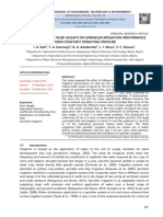 Effect of Different Riser Heights On Sprinkler Irrigation Performance Under Constant Operating Pressure