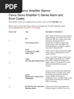 C Series Servo Amplifier Alarms