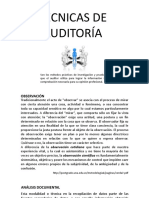 Técnicas, Papeles de Trabajo, Evidencia e Informe de Auditoría