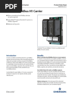 Product Data Sheet M Series Fieldbus h1 Carrier Deltav en 56250