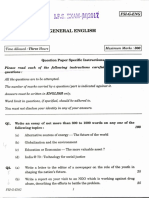 I.F.S. EXAM - (M) 201I: General English