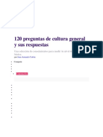 120 Preguntas de Cultura General y Sus Respuestas