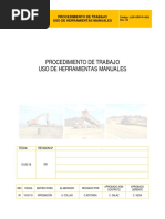 Procedimiento de Trabajo Uso Herramientas Manuales