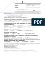 Evaluación Nutrición 5º Básico