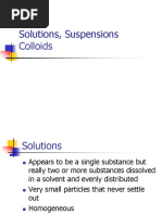 Solution Suspension Colloid