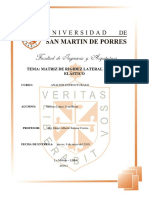 Matriz de Rigidez Lateral y Apoyos Elasticos